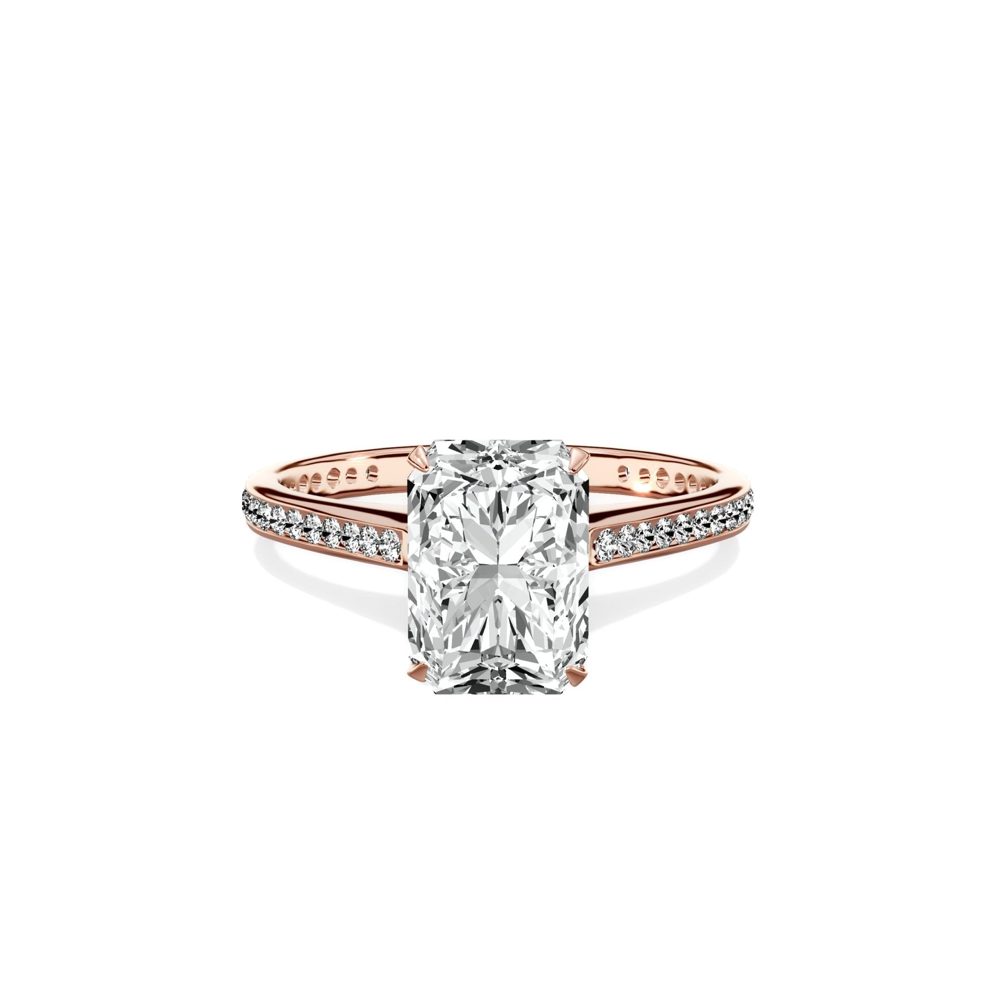 Channel Set Solitaire Engagement Ring - The Better Diamonds