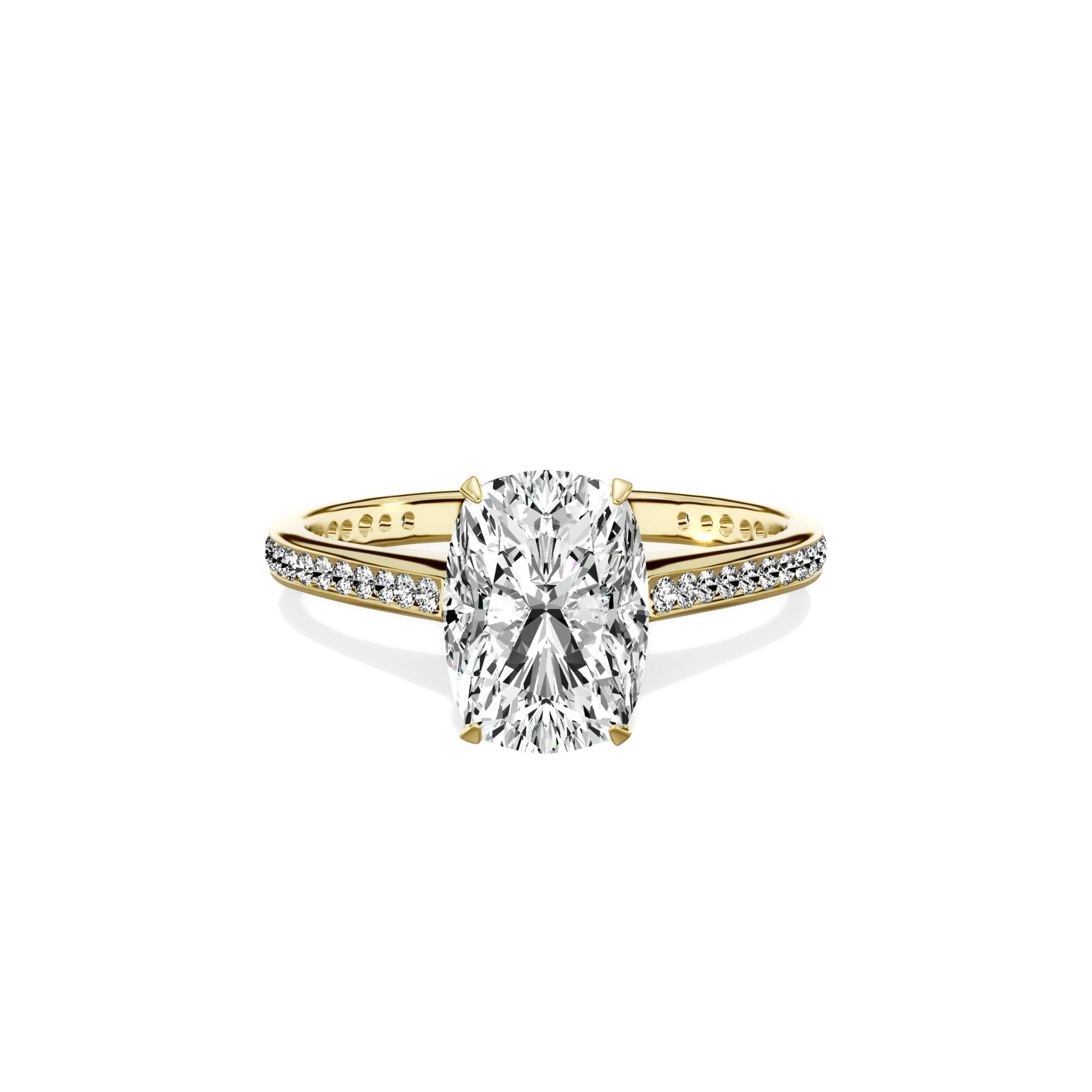 Channel Set Solitaire Engagement Ring - The Better Diamonds