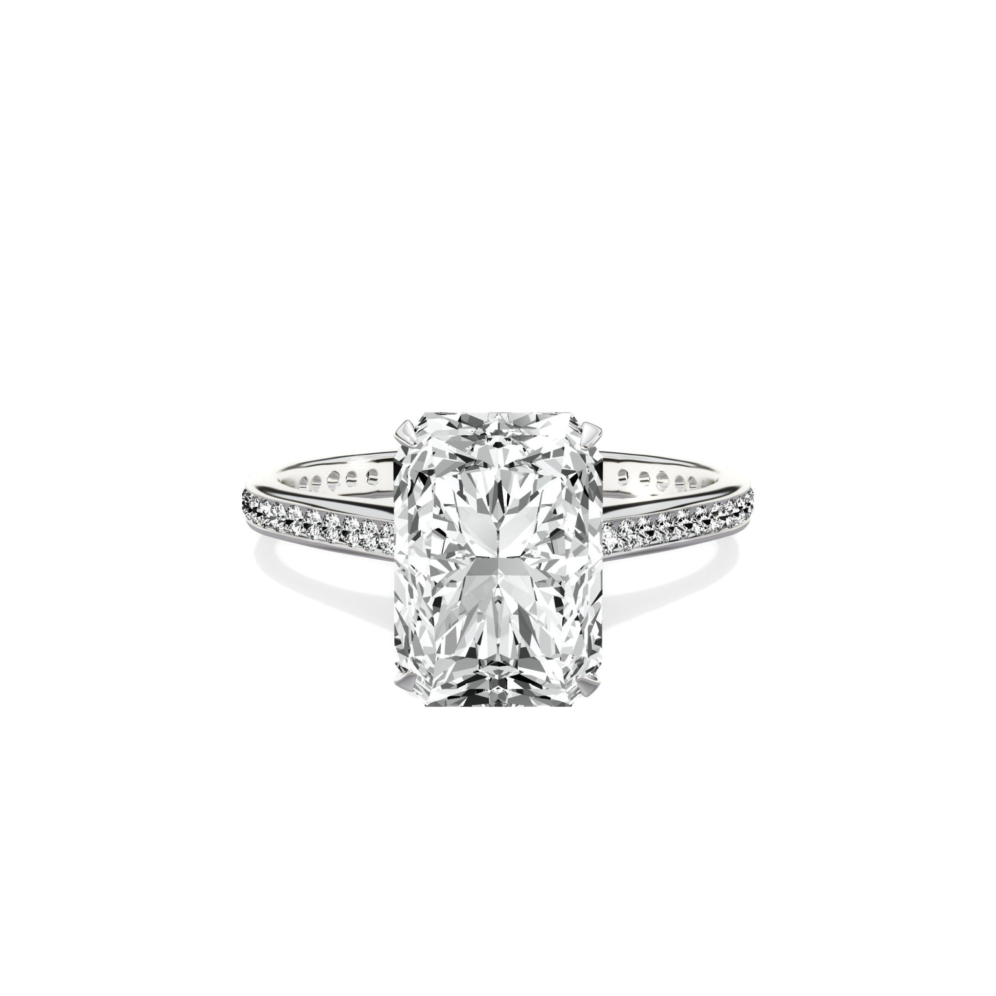 Channel Set Solitaire Engagement Ring - The Better Diamonds