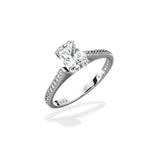 Channel Set Solitaire Engagement Ring - The Better Diamonds