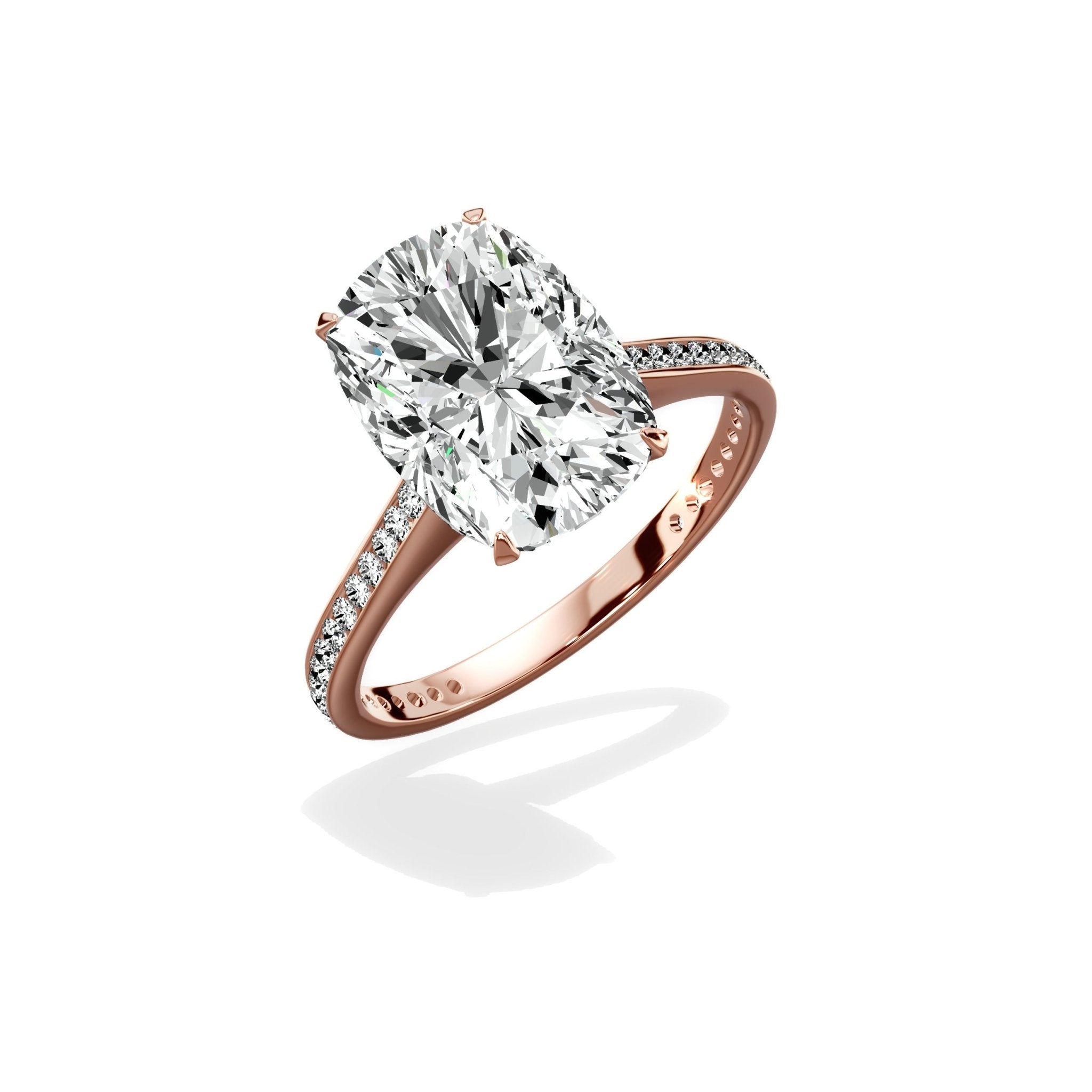 Channel Set Solitaire Engagement Ring - The Better Diamonds