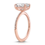 Fortuna Solitaire Cushion Engagement Ring in Rose Gold