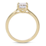 Gala Solitaire Emerald Engagement Ring in Yellow Gold