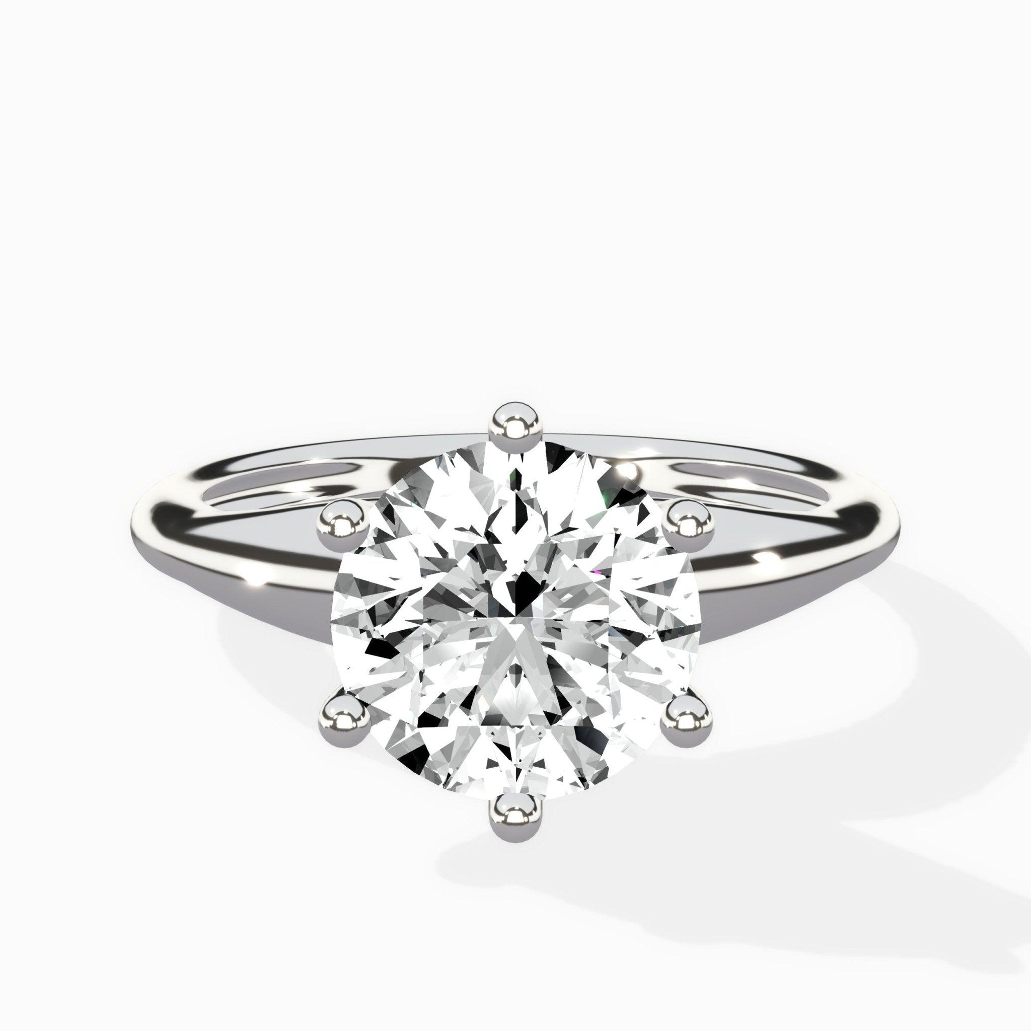 Classic Four Prong Solitaire Ring Engagement Ring - The Better Diamonds