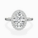 Classic Halo Cathedral Engagement Ring - The Better Diamonds