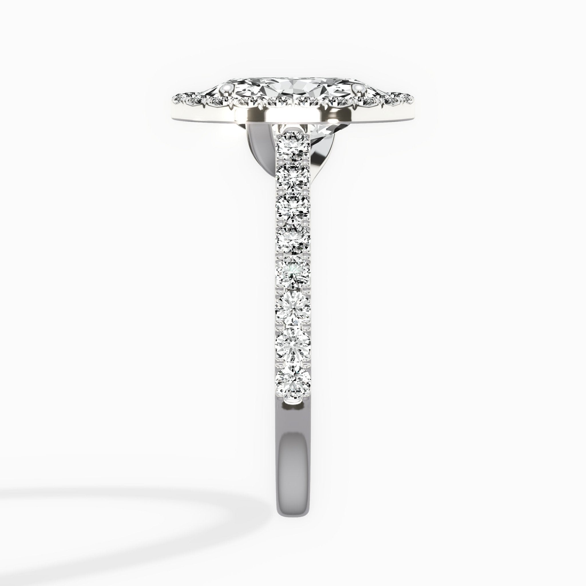 Classic Halo Cathedral Engagement Ring - The Better Diamonds