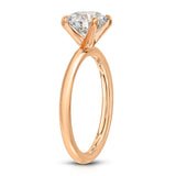 Paris Solitaire Round Engagement Ring in Rose Gold