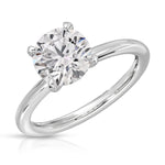 Paris Solitaire Round Engagement Ring in White Gold