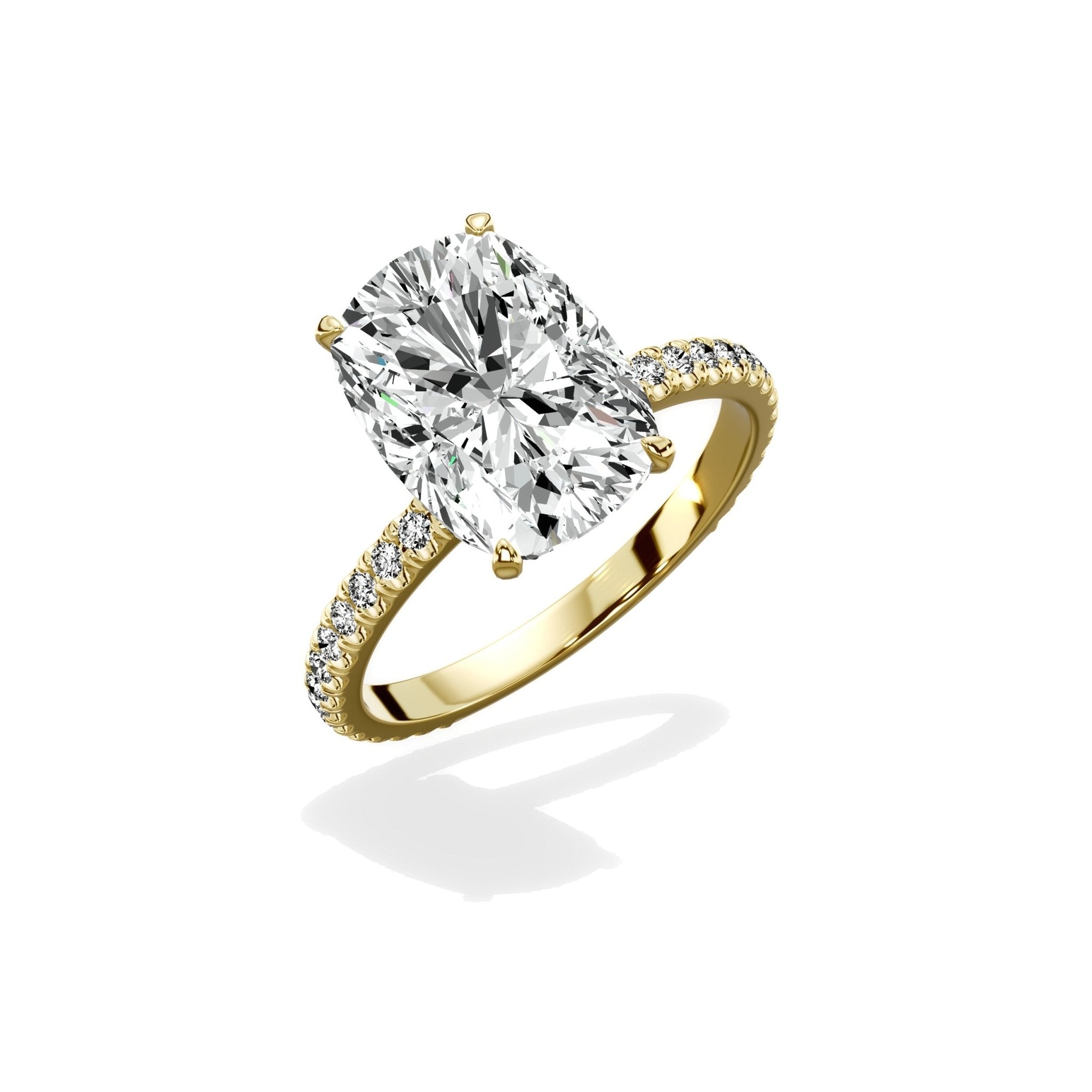 Classic Pave Solitaire Engagement Ring - The Better Diamonds