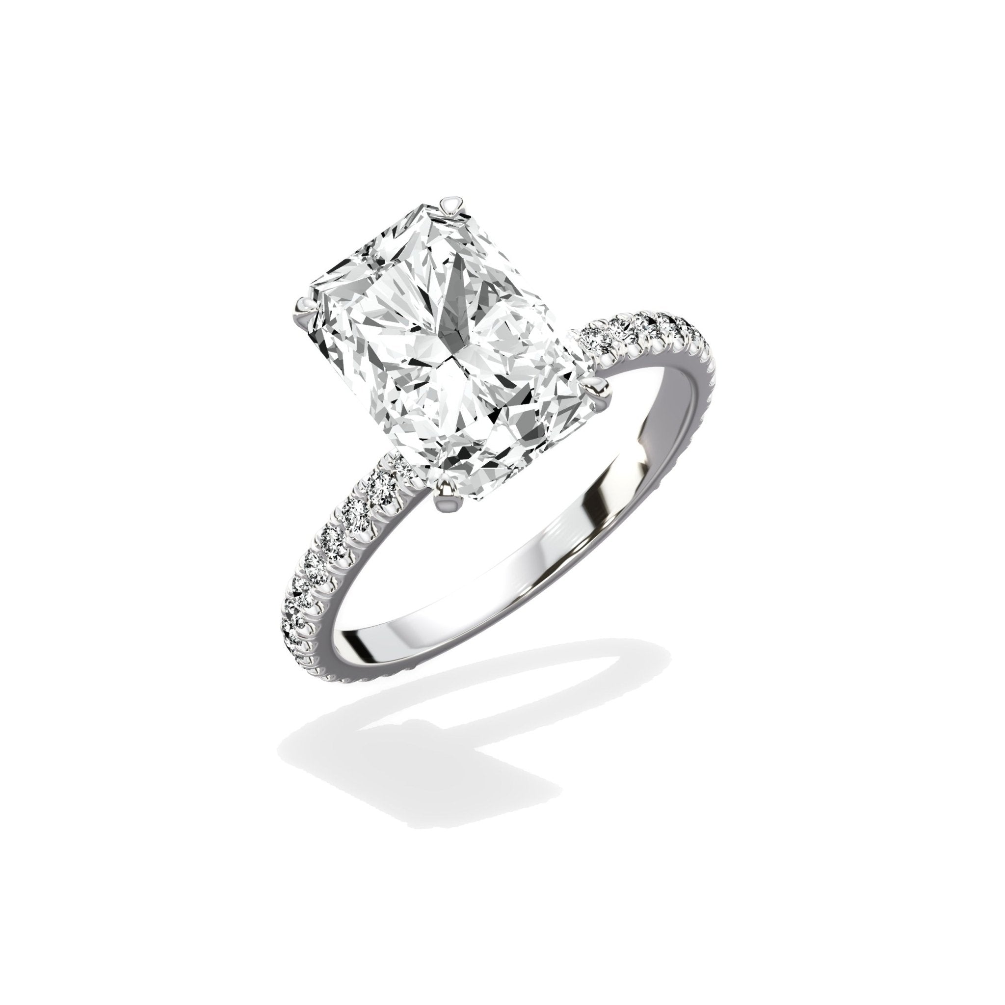 Classic Pave Solitaire Engagement Ring - The Better Diamonds