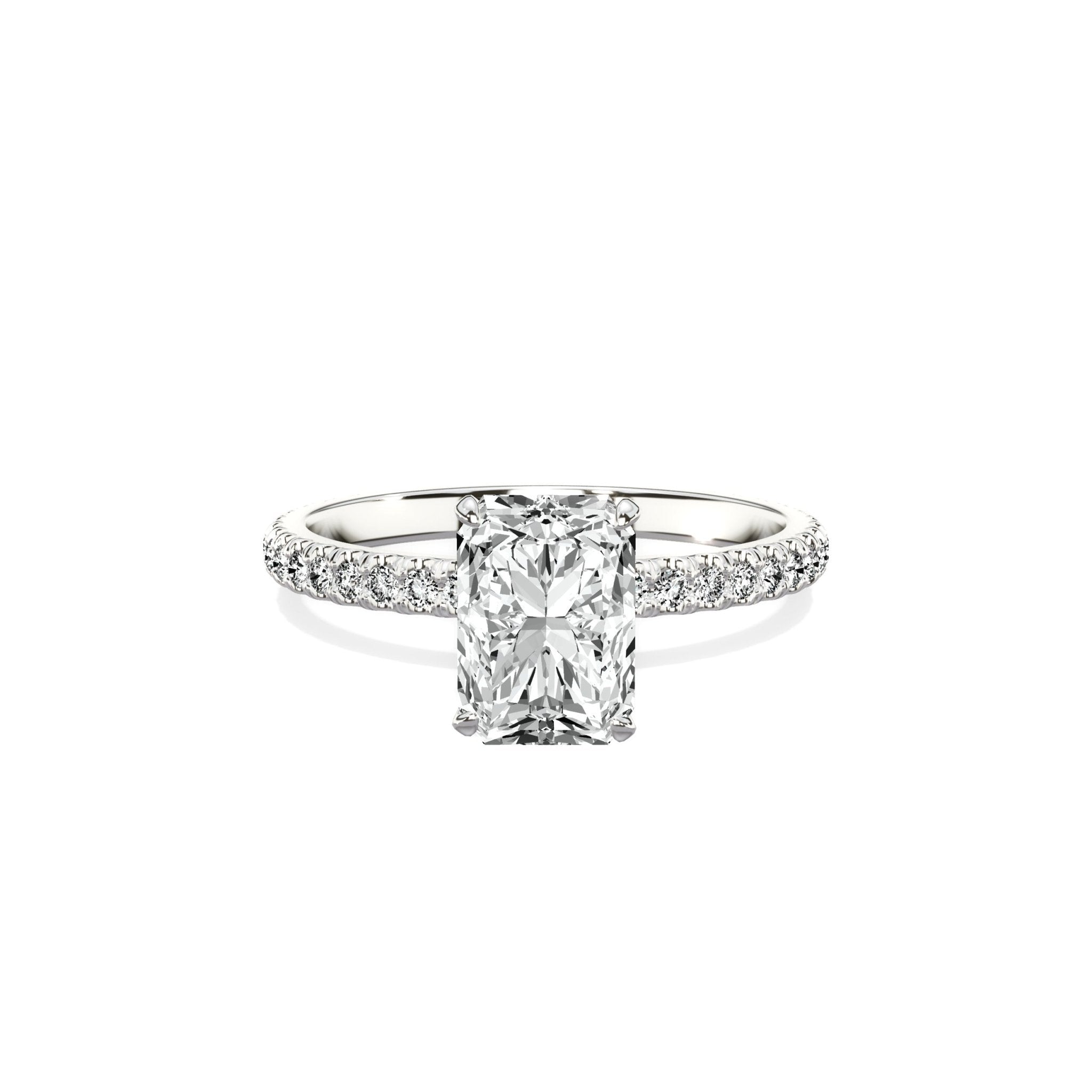 Classic Pave Solitaire Engagement Ring - The Better Diamonds