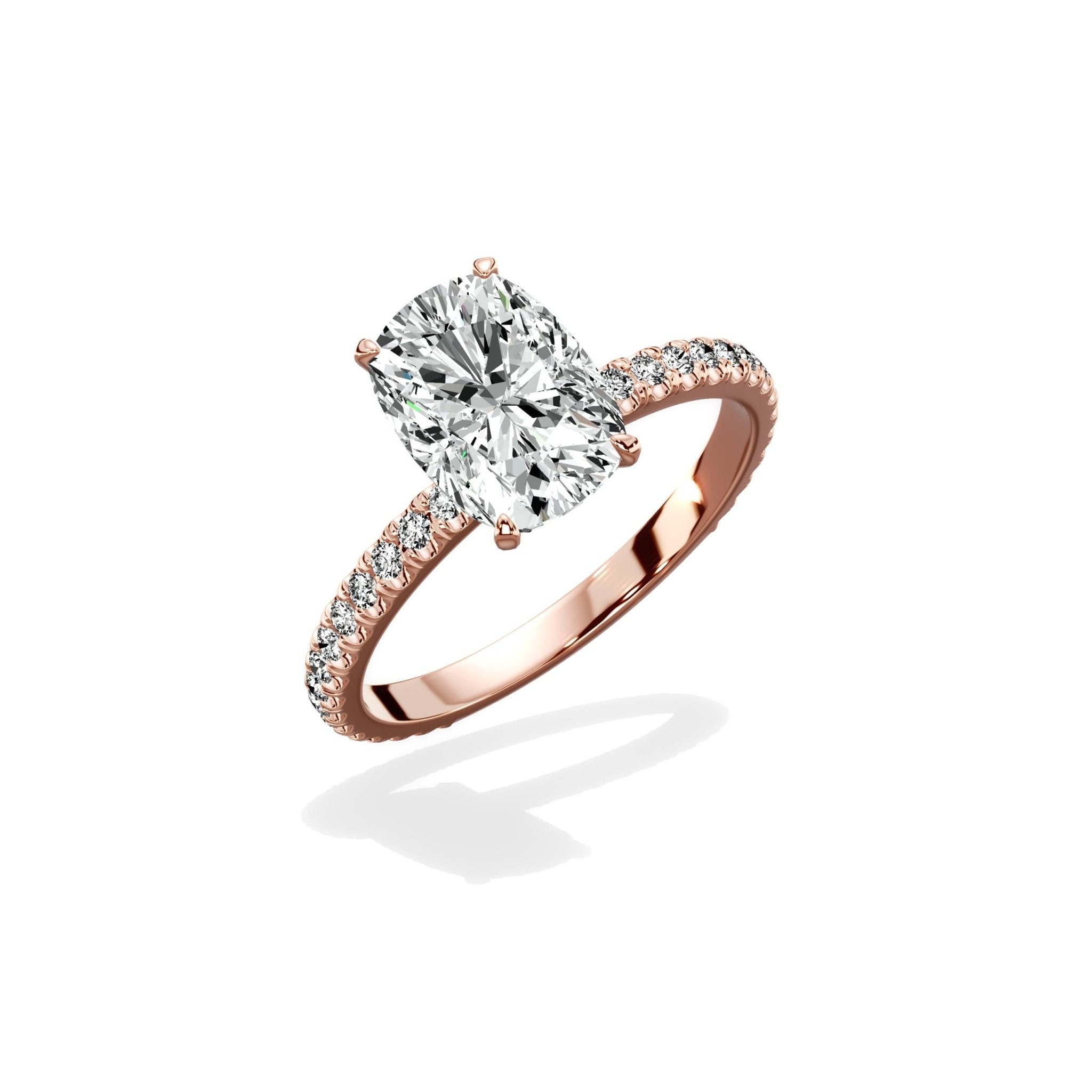 Classic Pave Solitaire Engagement Ring - The Better Diamonds