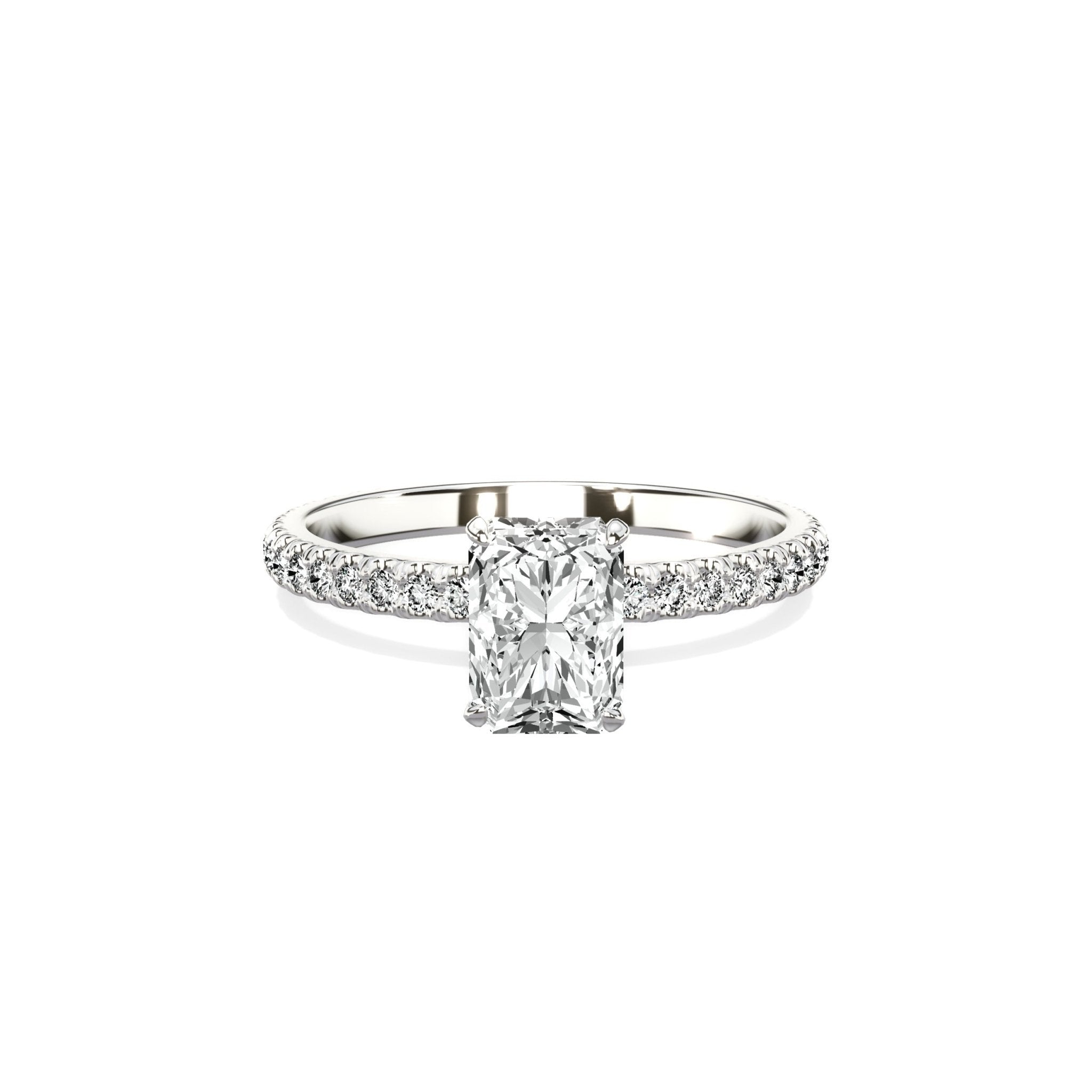 Classic Pave Solitaire Engagement Ring - The Better Diamonds