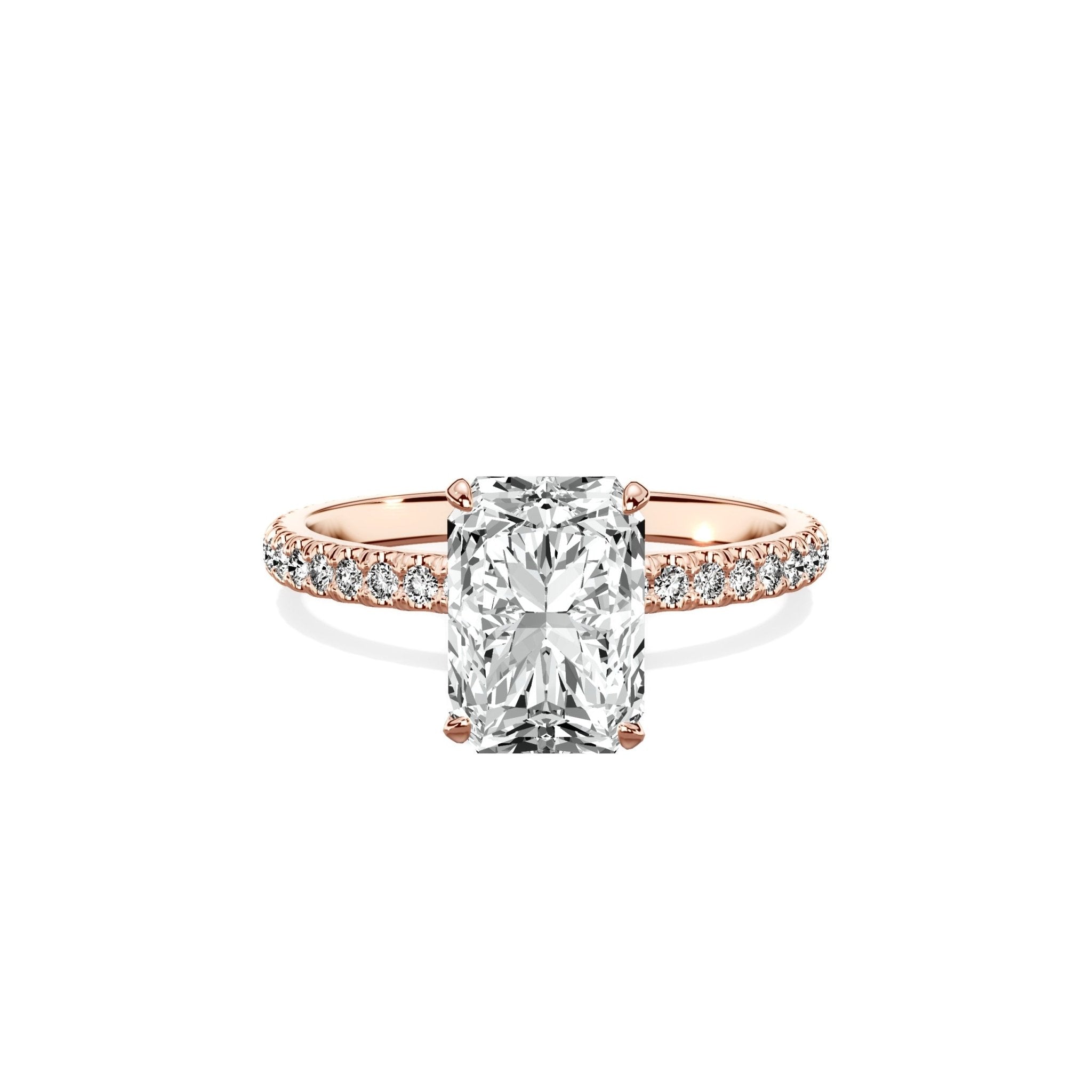 Classic Pave Solitaire Engagement Ring - The Better Diamonds