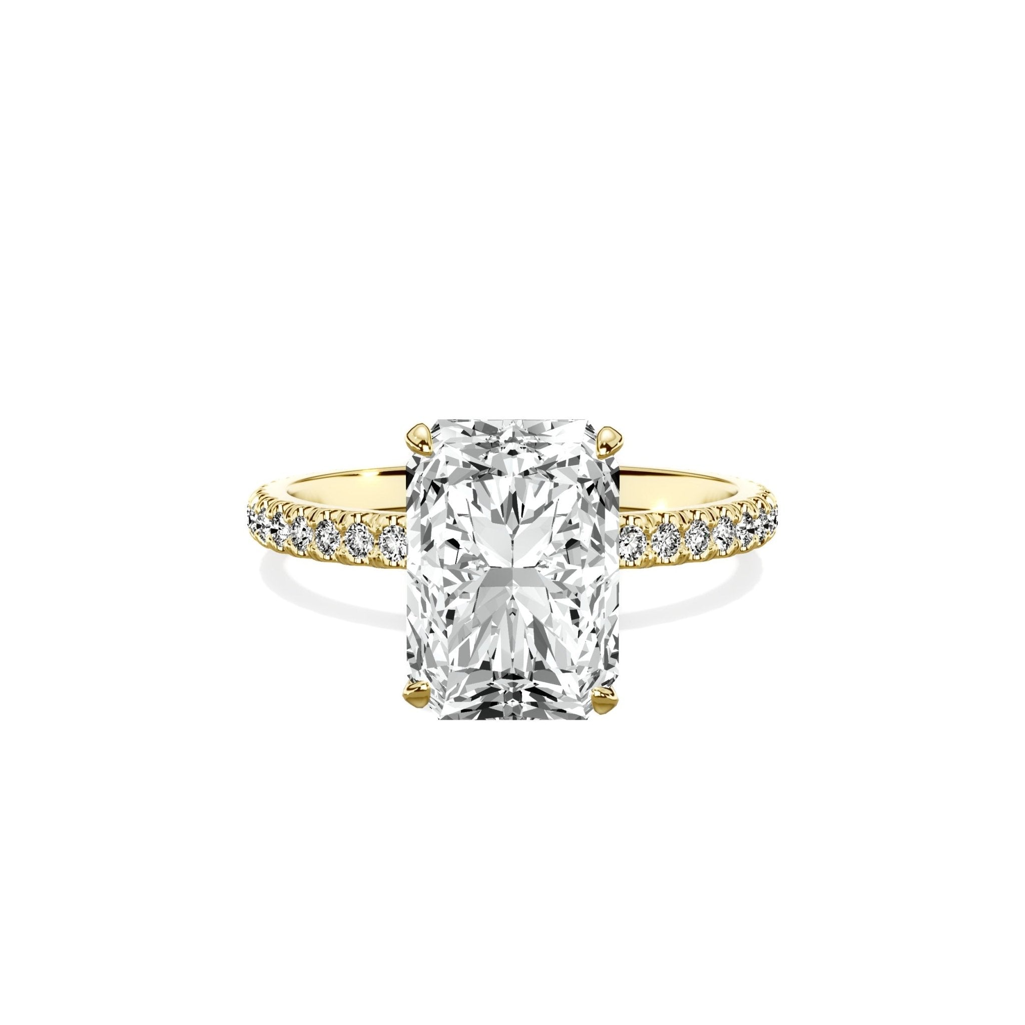 Classic Pave Solitaire Engagement Ring - The Better Diamonds