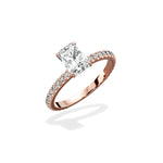 Classic Pave Solitaire Engagement Ring - The Better Diamonds