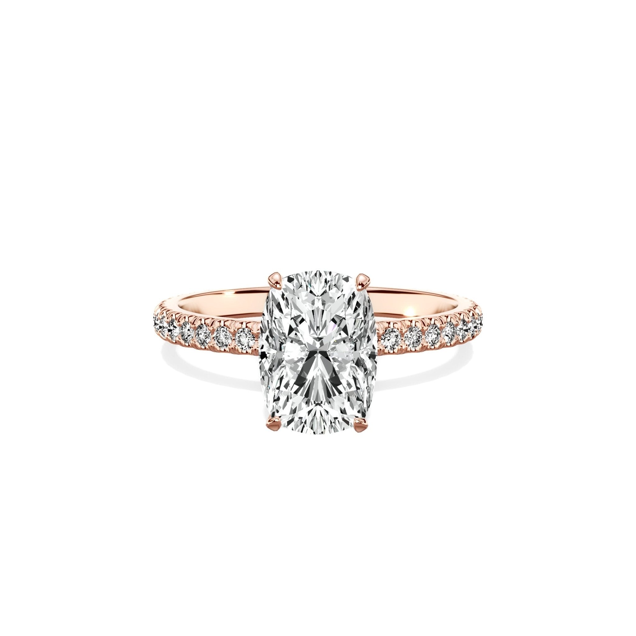 Classic Pave Solitaire Engagement Ring - The Better Diamonds