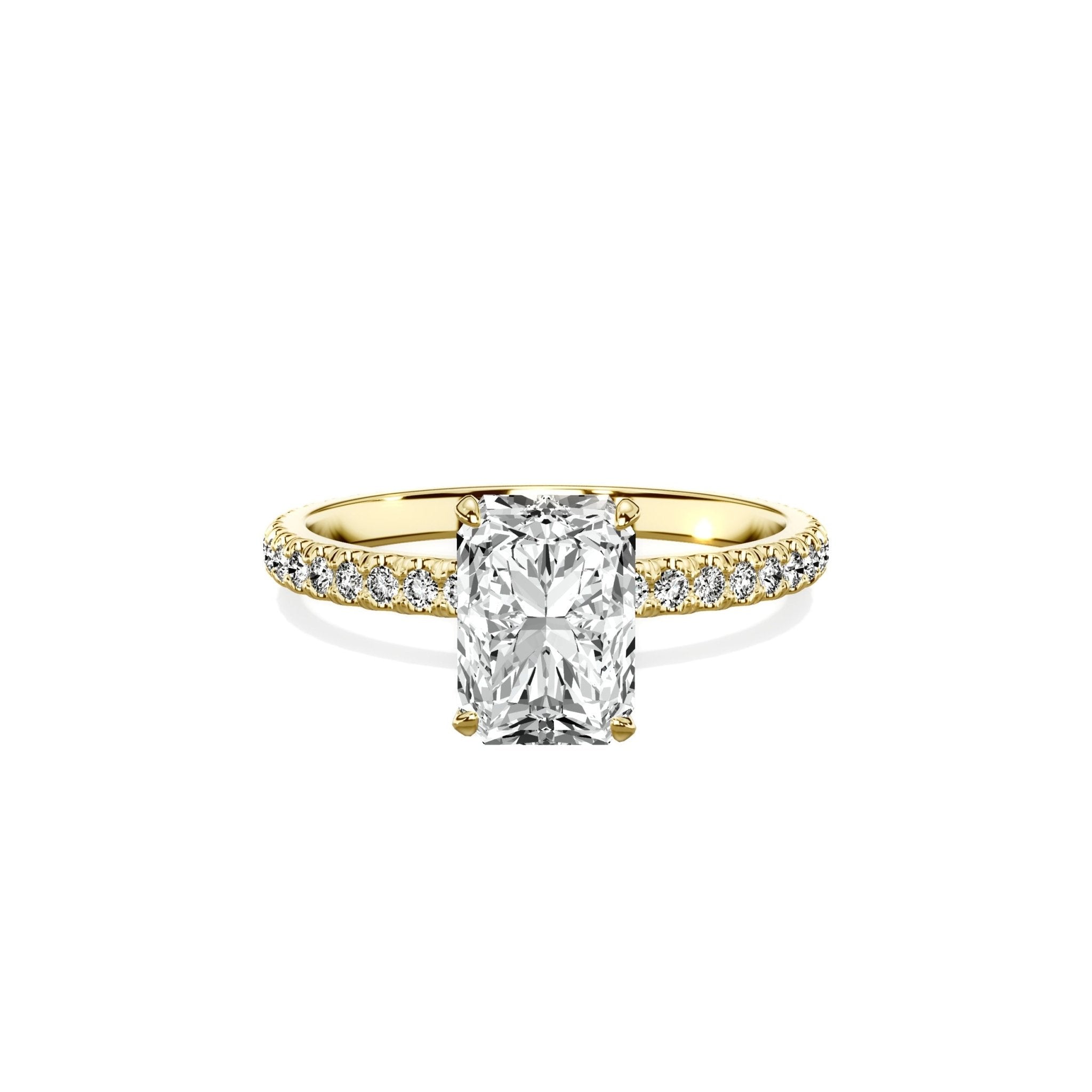 Classic Pave Solitaire Engagement Ring - The Better Diamonds