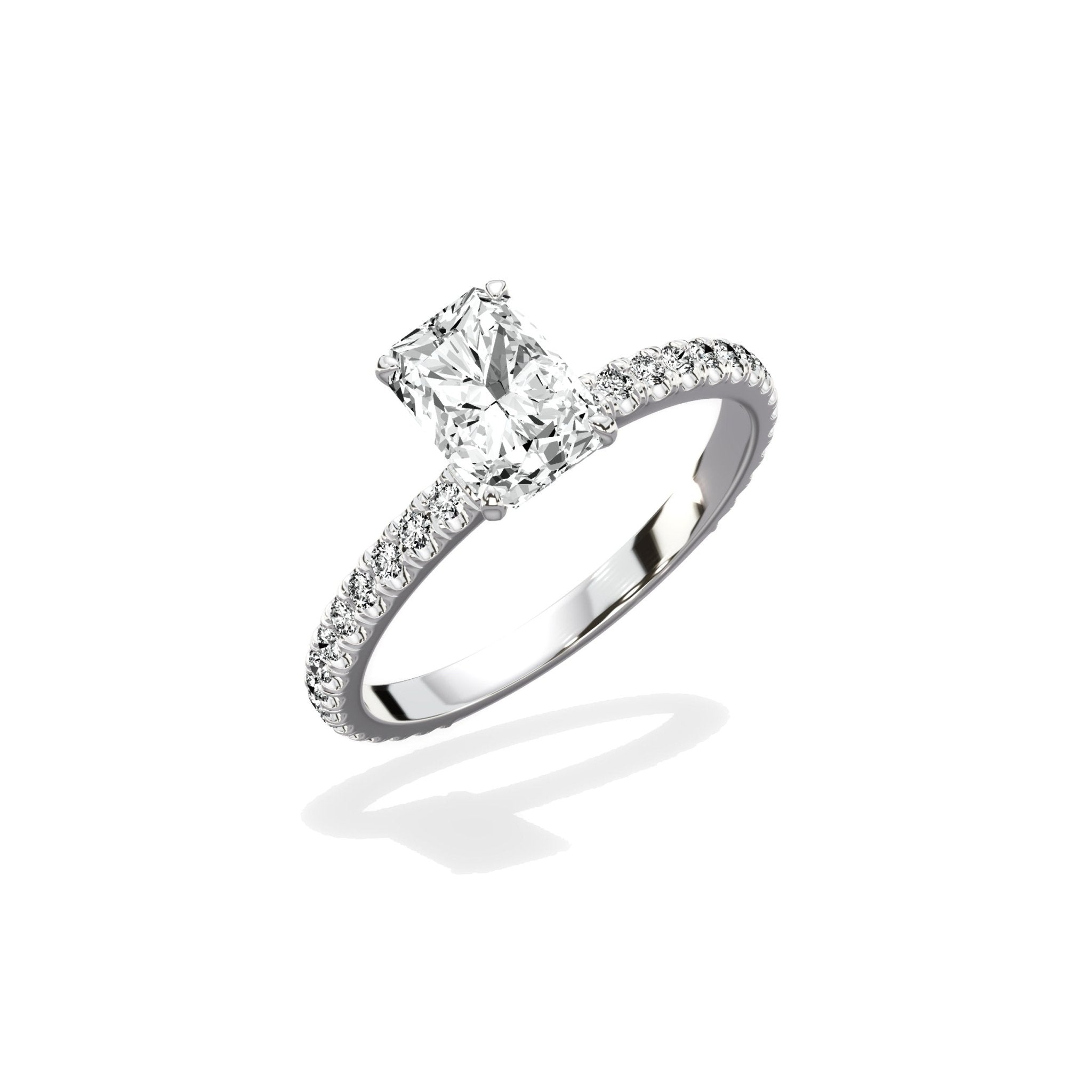 Classic Pave Solitaire Engagement Ring - The Better Diamonds