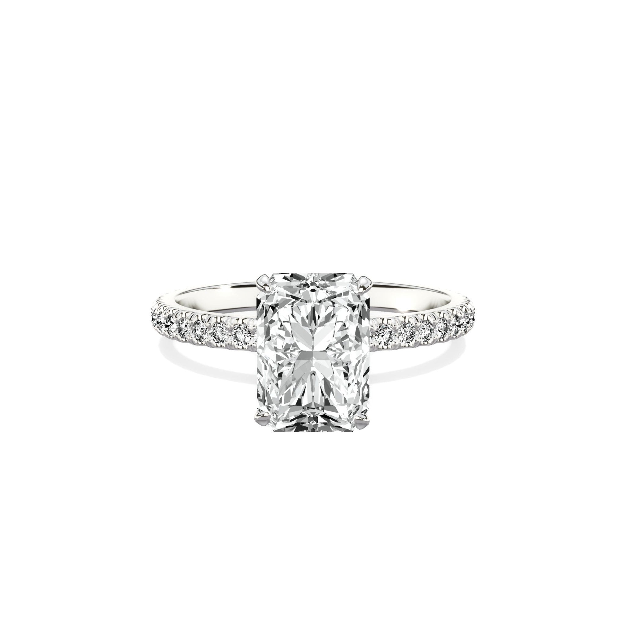 Classic Pave Solitaire Engagement Ring - The Better Diamonds