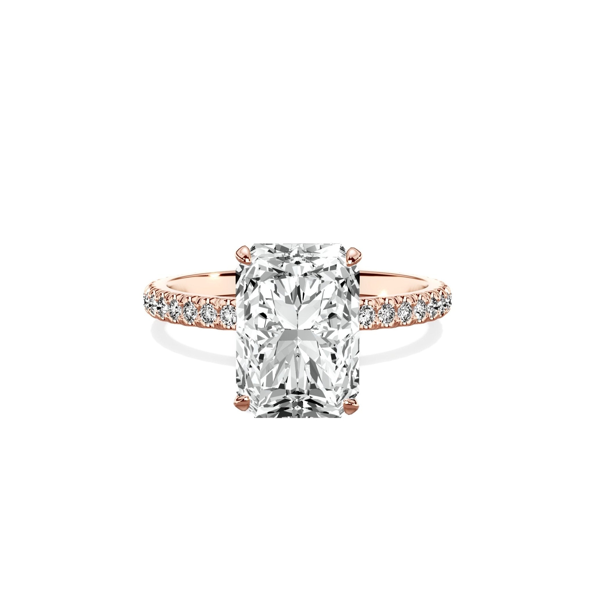 Classic Pave Solitaire Engagement Ring - The Better Diamonds