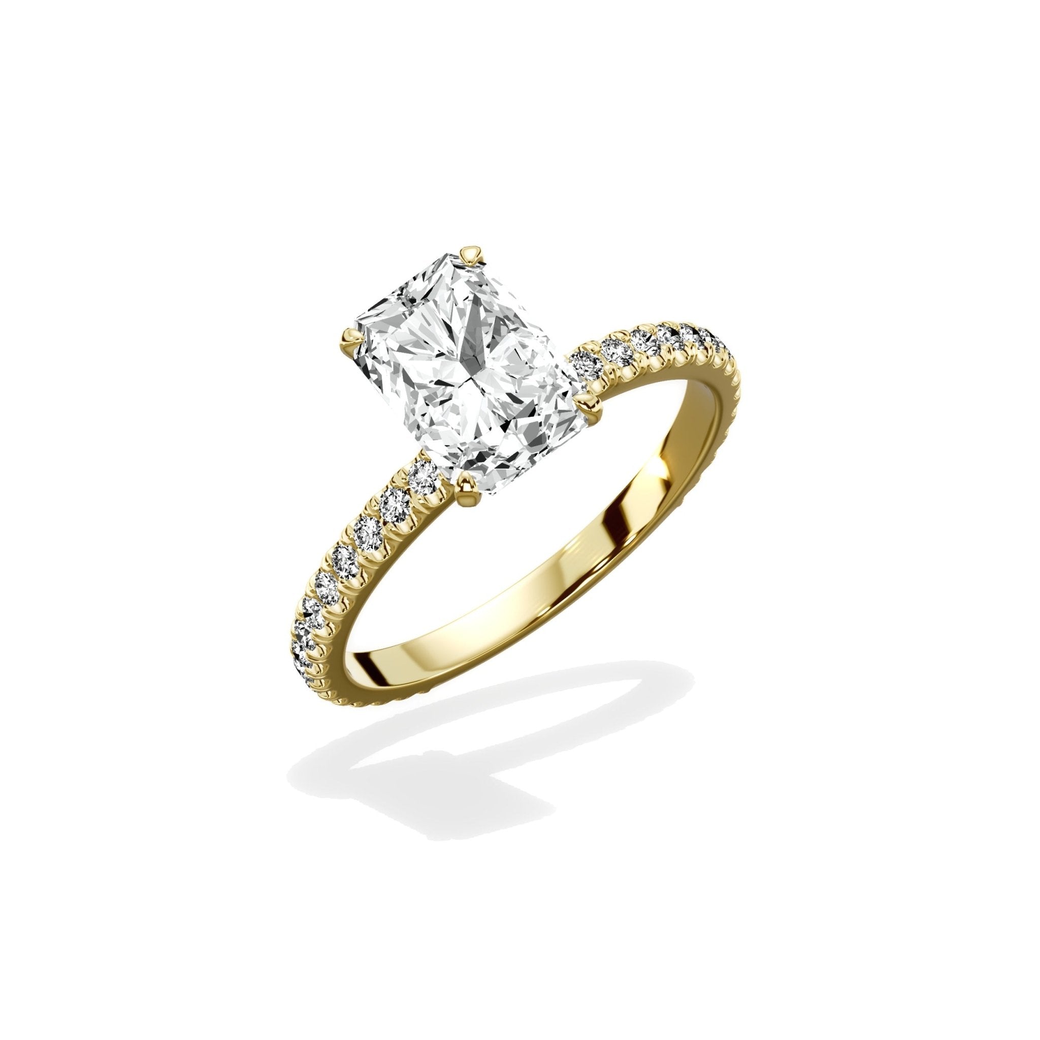 Classic Pave Solitaire Engagement Ring - The Better Diamonds