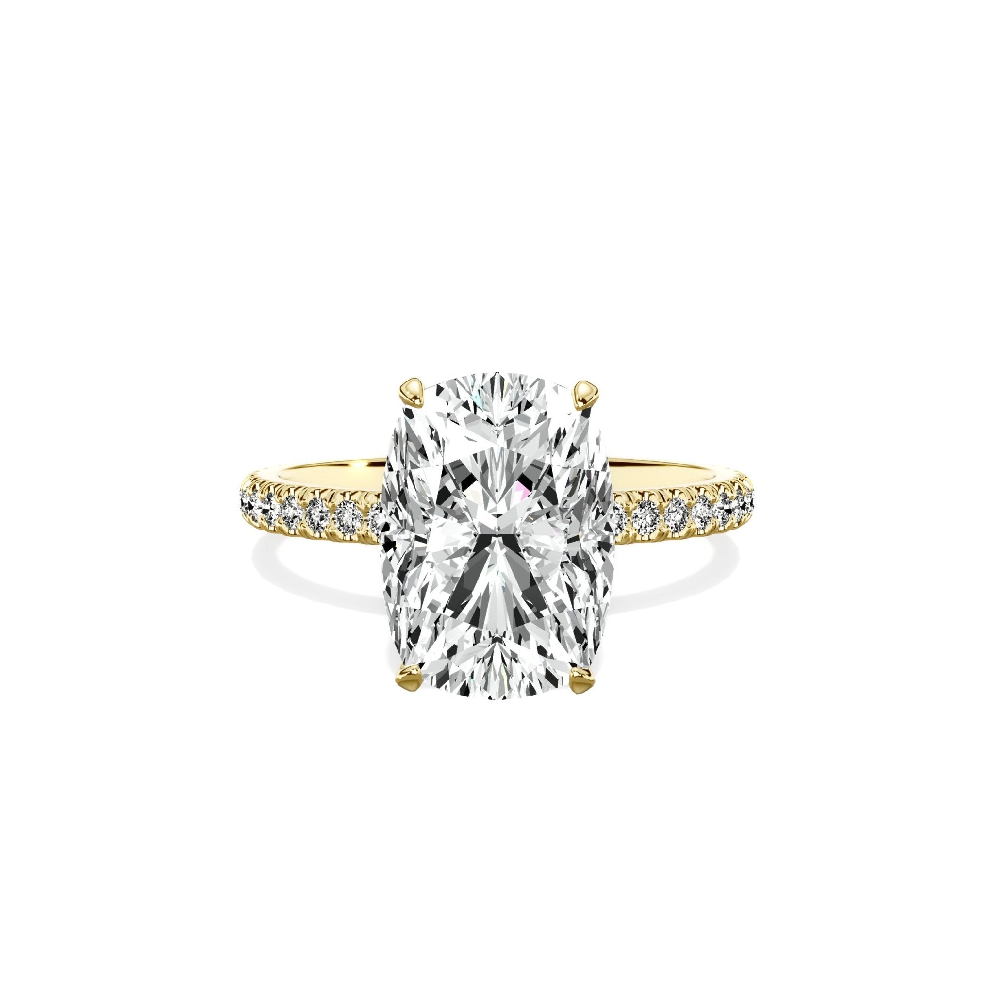 Classic Pave Solitaire Engagement Ring - The Better Diamonds