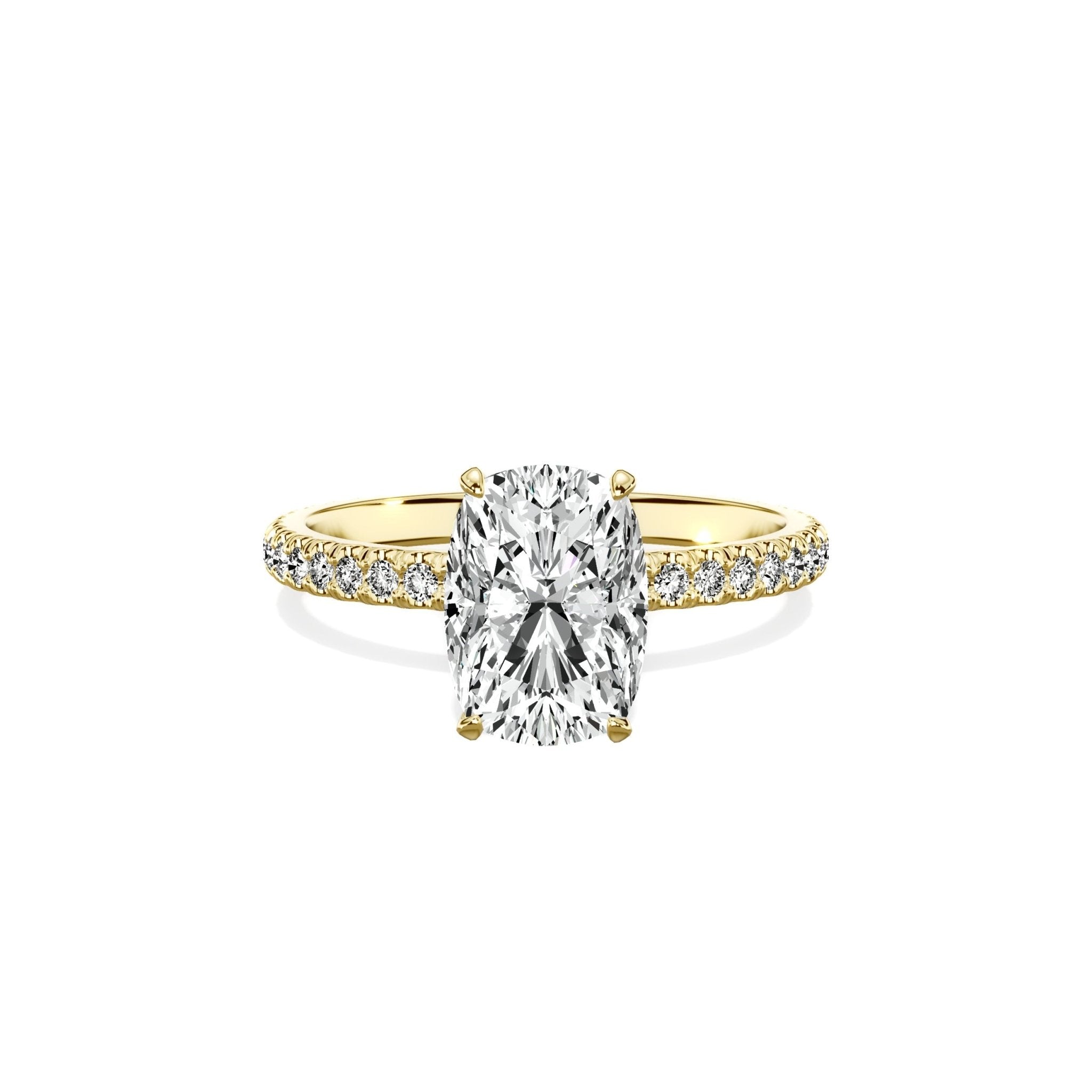 Classic Pave Solitaire Engagement Ring - The Better Diamonds