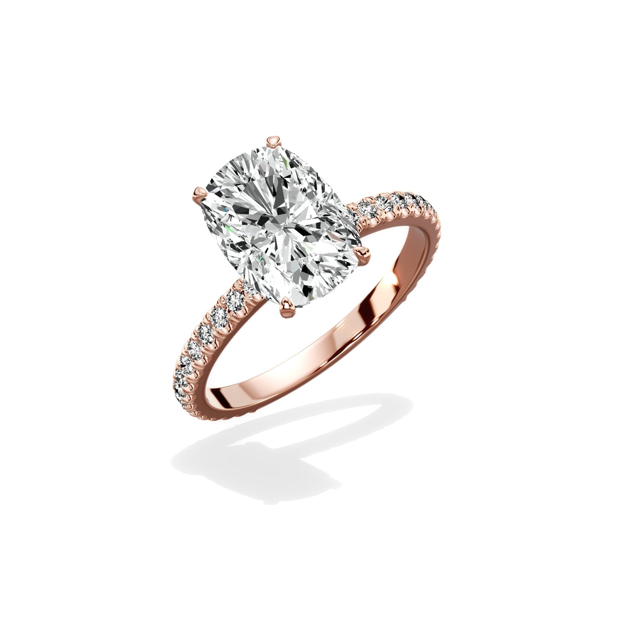 Classic Pave Solitaire Engagement Ring - The Better Diamonds