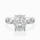 Devotion Vintage Style 2.03 ct Long Cushion Engagement Ring in White Gold - The Better Diamonds