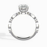 Devotion Vintage Style 2.03 ct Long Cushion Engagement Ring in White Gold - The Better Diamonds