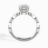 Devotion Vintage Style 2.03 ct Long Cushion Engagement Ring in White Gold - The Better Diamonds