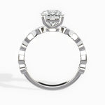 Devotion Vintage Style 2.03 ct Long Cushion Engagement Ring in White Gold - The Better Diamonds