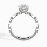 Devotion Vintage Style 2.03 ct Long Cushion Engagement Ring in White Gold - The Better Diamonds