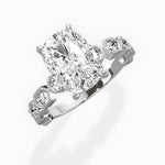 Devotion Vintage Style 2.03 ct Long Cushion Lab Grown Diamond Engagement Ring in 14K White Gold - The Better Diamonds