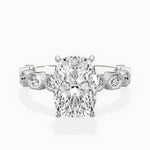 Devotion Vintage Style 2.03 ct Long Cushion Lab Grown Diamond Engagement Ring in 14K White Gold - The Better Diamonds