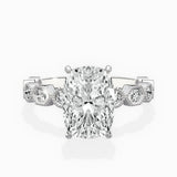 Devotion Vintage Style 2.03 ct Long Cushion Lab Grown Diamond Engagement Ring in 14K White Gold - The Better Diamonds