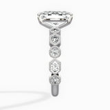 Devotion Vintage Style 2.03 ct Long Cushion Lab Grown Diamond Engagement Ring in 14K White Gold - The Better Diamonds
