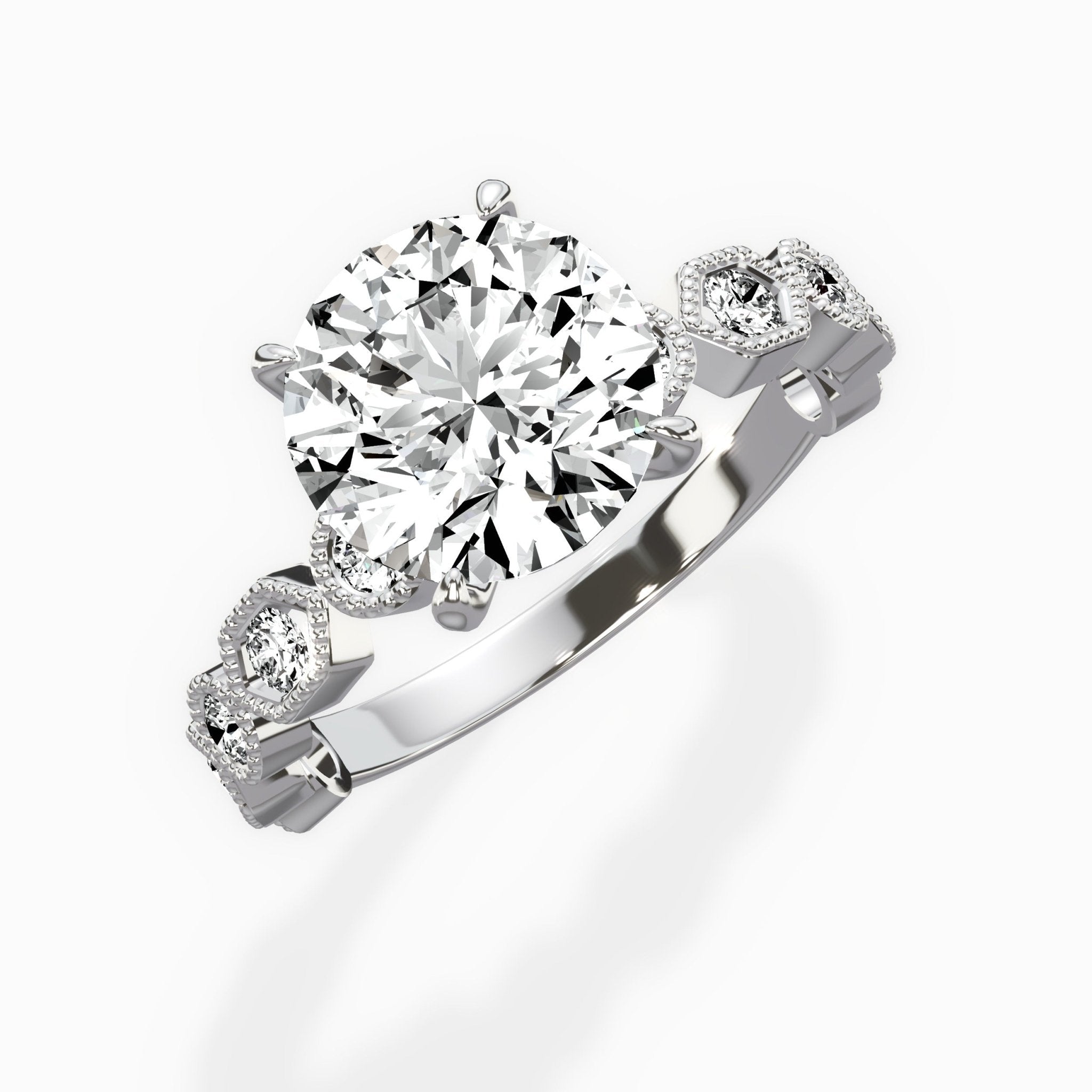 Devotion Vintage Style Engagement Ring - The Better Diamonds