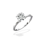 Eleni Solitaire 1.05 ct Round Engagement Ring in White Gold - The Better Diamonds