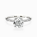Eleni Solitaire 1.05 ct Round Engagement Ring in White Gold - The Better Diamonds