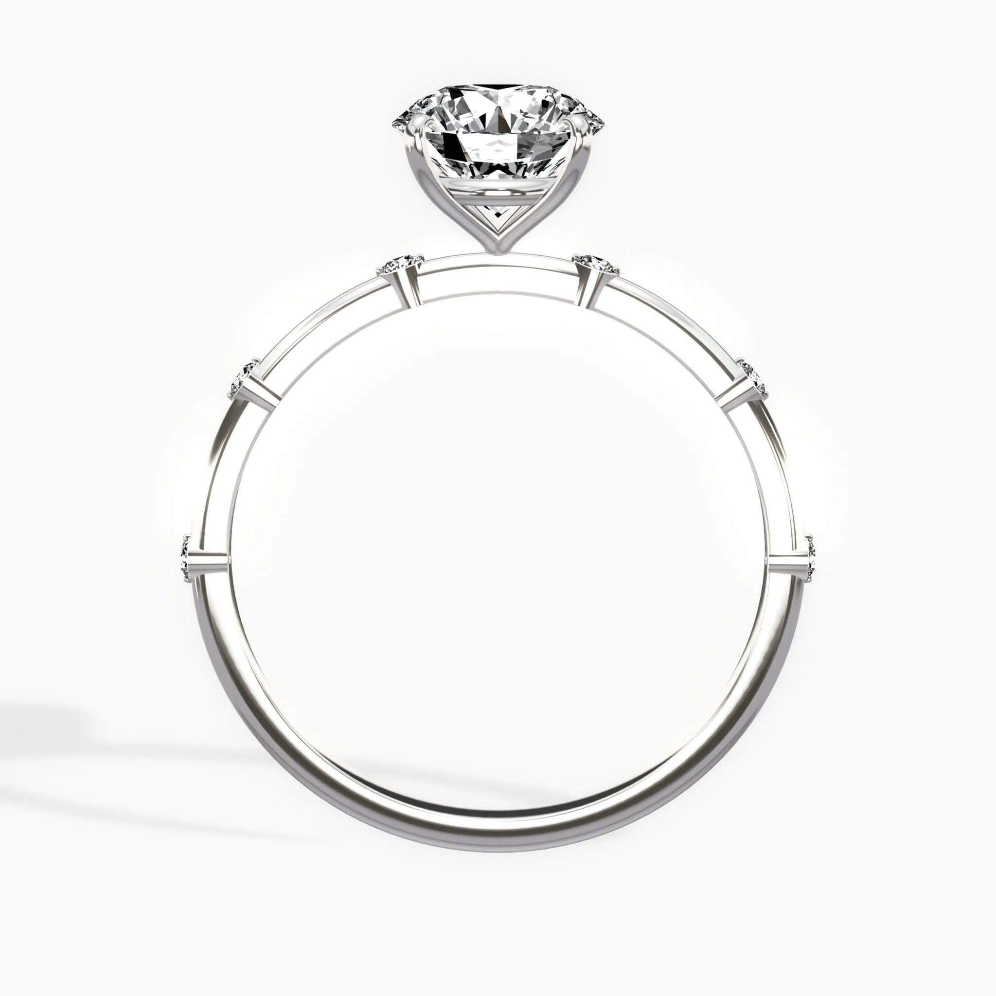 Eleni Solitaire 1.05 ct Round Engagement Ring in White Gold - The Better Diamonds