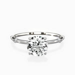 Eleni Solitaire 1.05 ct Round Lab Grown Diamond Engagement Ring in 14K White Gold - The Better Diamonds