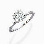 Eleni Solitaire 1.05 ct Round Lab Grown Diamond Engagement Ring in 14K White Gold - The Better Diamonds