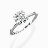 Eleni Solitaire 1.05 ct Round Lab Grown Diamond Engagement Ring in 14K White Gold - The Better Diamonds