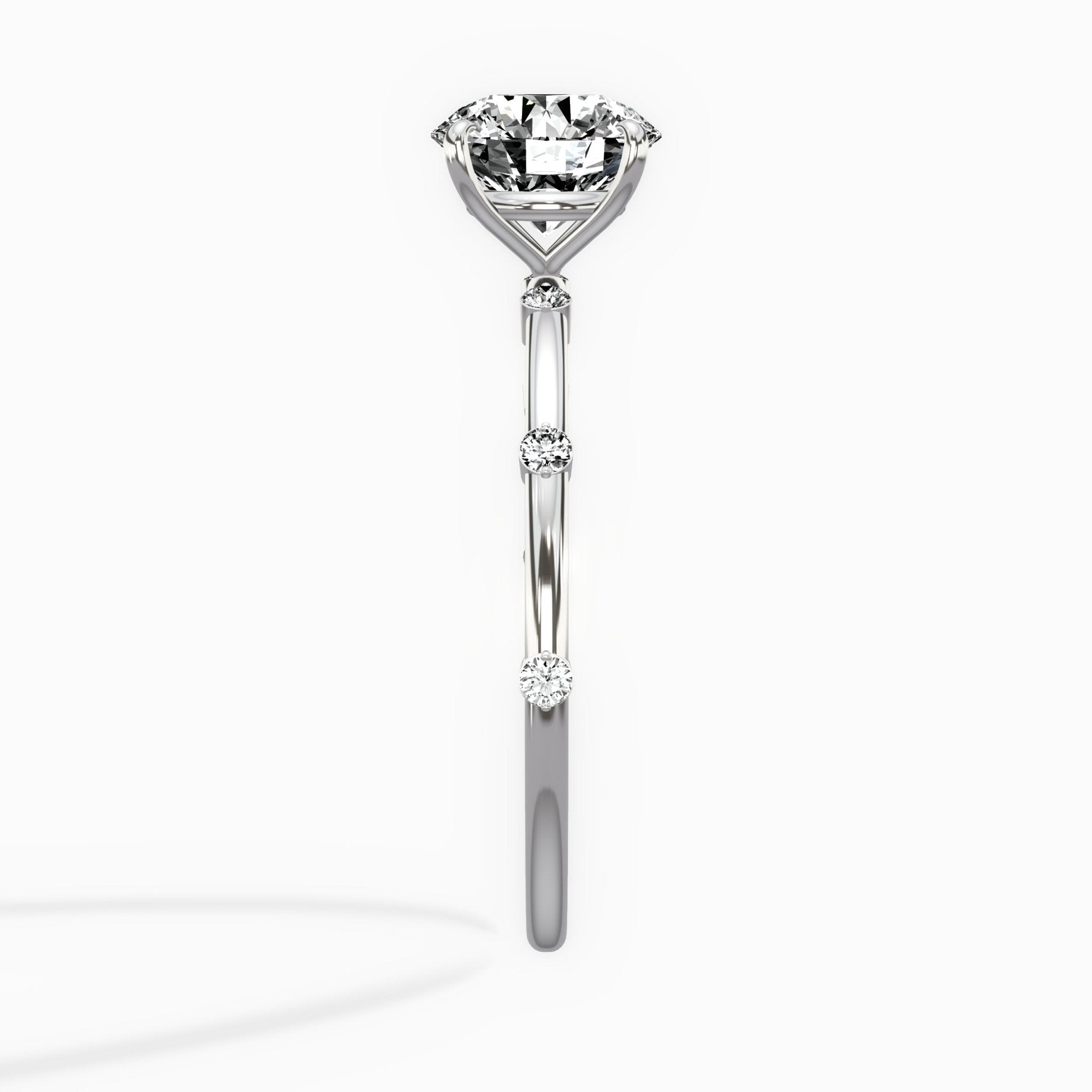 Eleni Solitaire 1.05 ct Round Lab Grown Diamond Engagement Ring in 14K White Gold - The Better Diamonds