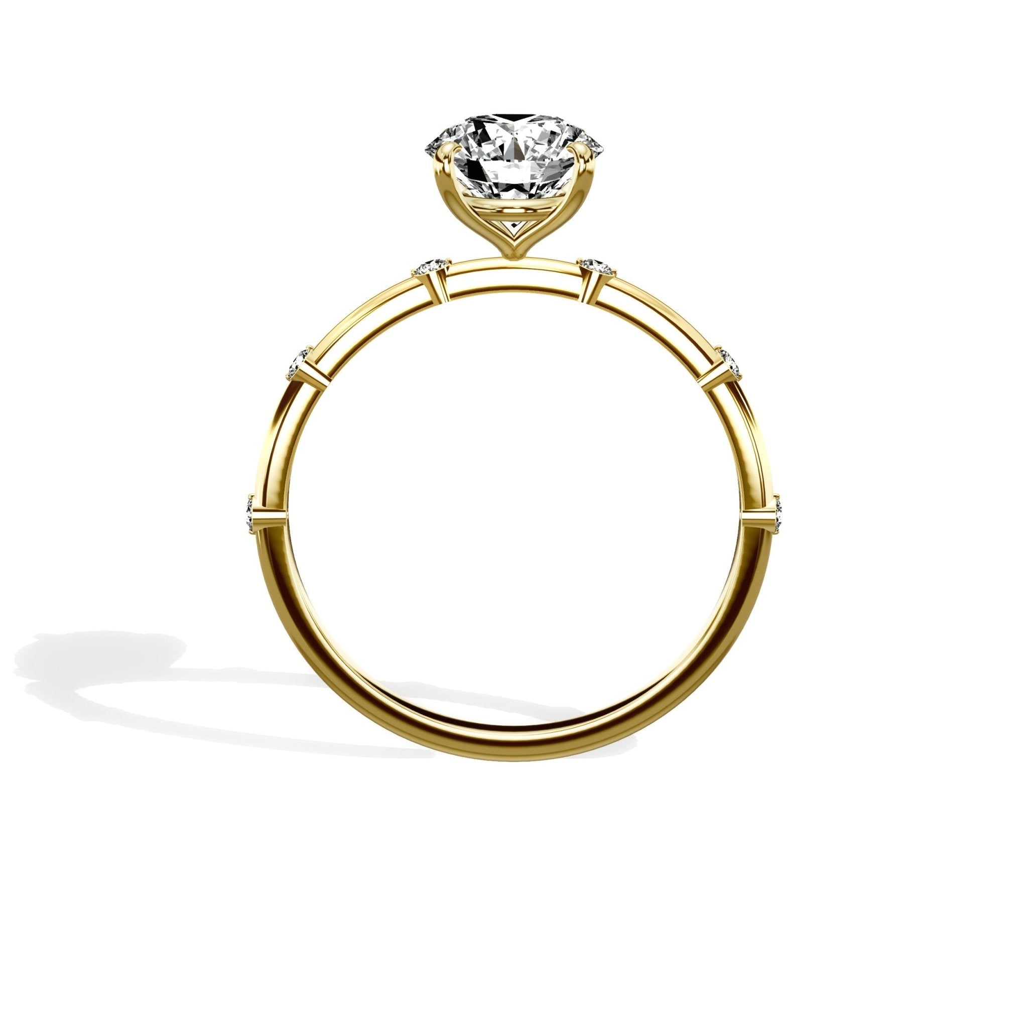 Eleni Solitaire 1.06 ct Round Engagement Ring in Yellow Gold - The Better Diamonds