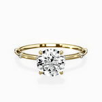 Eleni Solitaire 1.06 ct Round Engagement Ring in Yellow Gold - The Better Diamonds