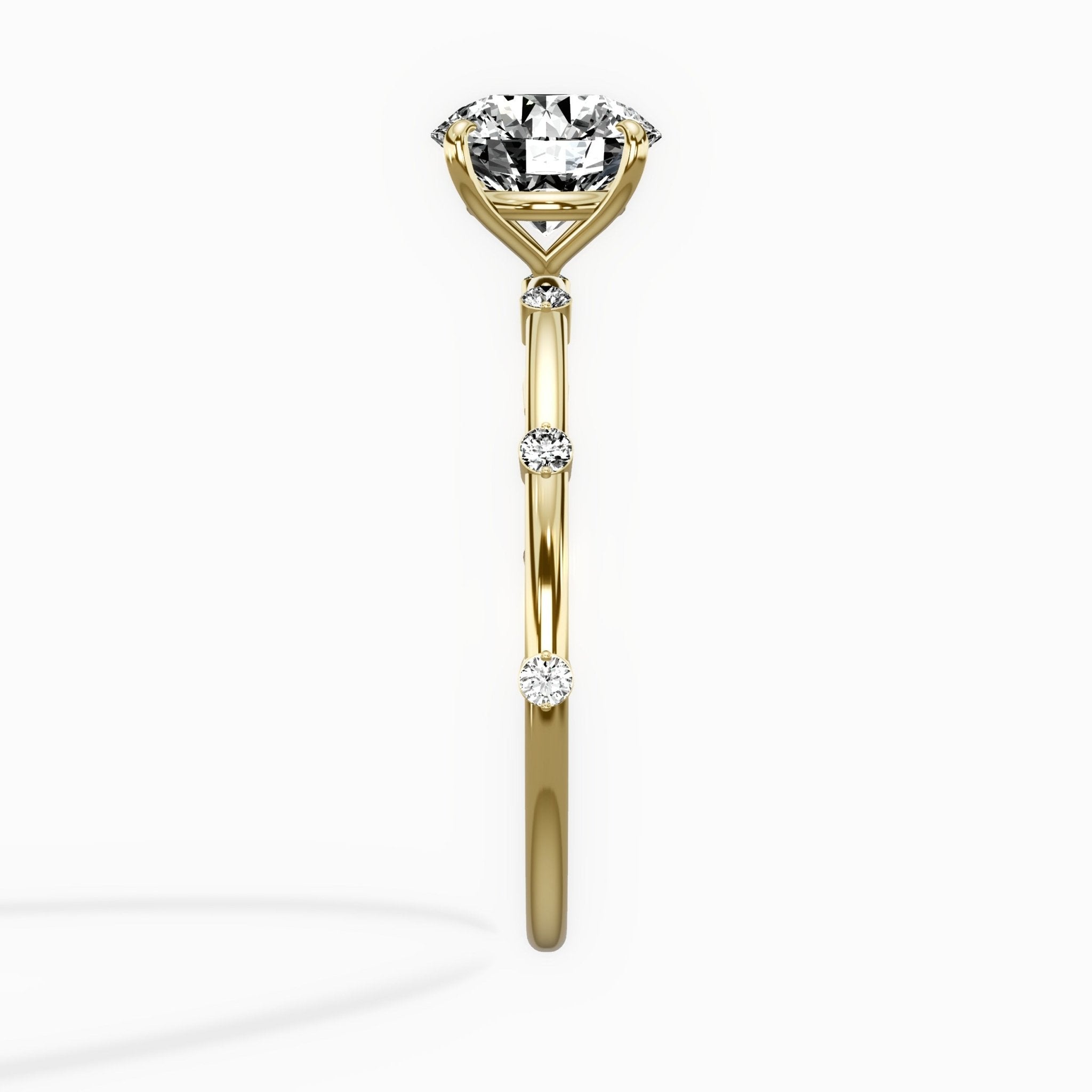 Eleni Solitaire 1.06 ct Round Engagement Ring in Yellow Gold - The Better Diamonds