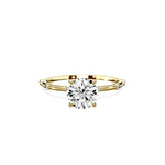 Eleni Solitaire 1.06 ct Round Engagement Ring in Yellow Gold - The Better Diamonds